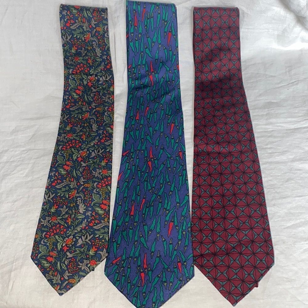MUSEUM OF FINE ARTS BOSTON Silk Ties-Lot of 3